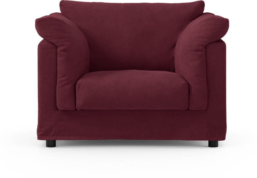 Cherrie - Fåtölj med kappa - Röd