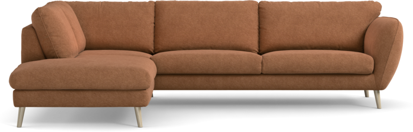 Madison - 3-sits soffa med divan vänster - Orange