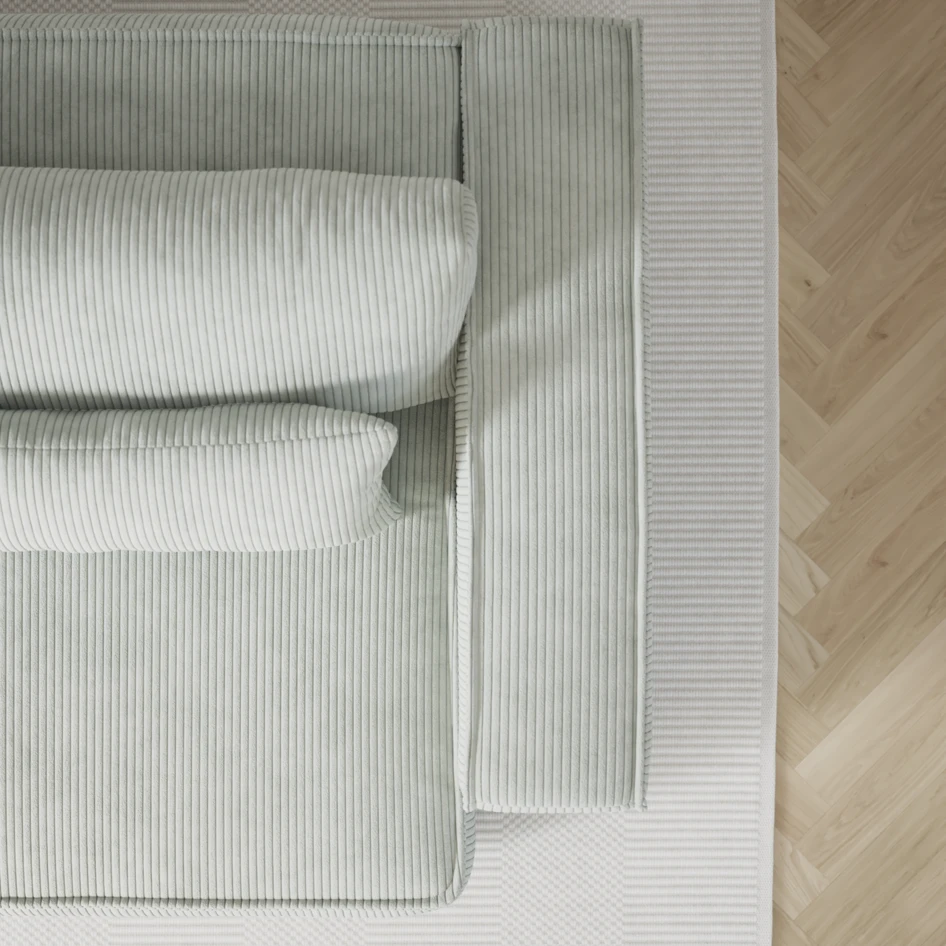Ide - Bäddsoffa 3-sits med schäslong höger - Blå