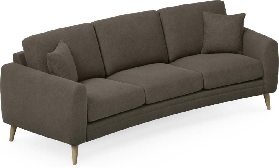 Eden - 3-sits soffa svängd - Brun