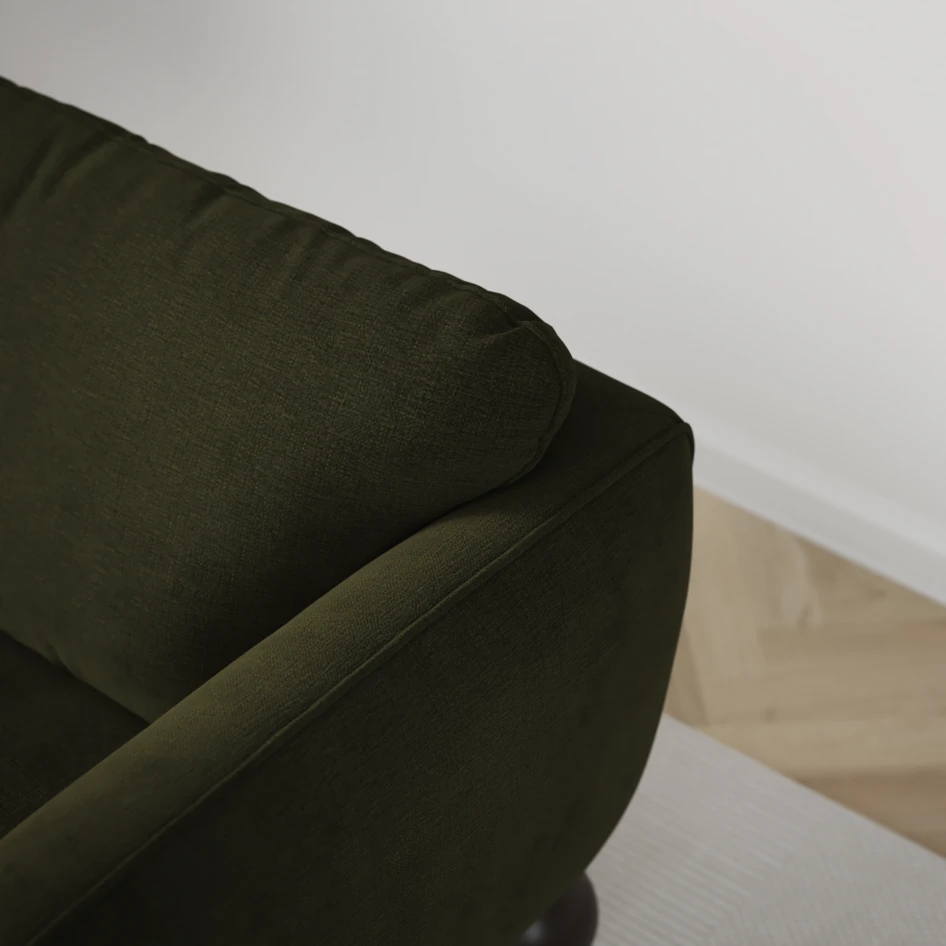 Madison - 2-sits soffa med divan vänster och schäslong höger - Grön