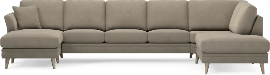 Eden - 3-sits soffa med schäslong vänster och divan höger - Beige