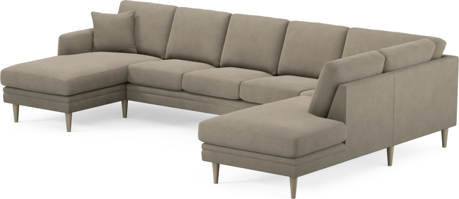 Eden - 3-sits soffa med schäslong vänster och divan höger - Beige