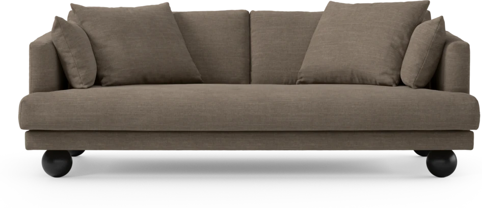 Harper - 3-sits soffa, hel dyna - Brun