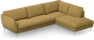 Madison Lux - 3-sits soffa med divan höger - Gul