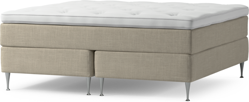 Delux Dream - Kontinentalsäng, dubbelsäng med bäddmadrass och sängben - Beige