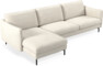 Madison Lux - 3-sits soffa med schäslong vänster - Vit