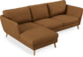 Madison Lux - 2-sits soffa med schäslong vänster - Brun