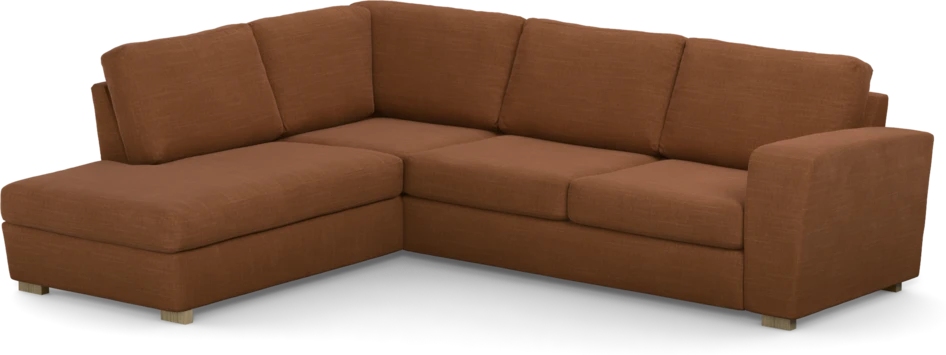 Friday - 2,5-sits soffa med divan vänster - Orange