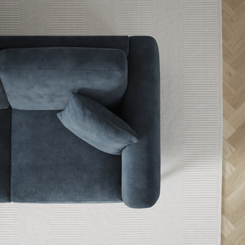 Eden - Hörnsoffa, 3+1-sits - Blå