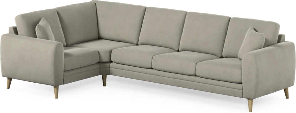 Eden - Hörnsoffa, 1+3-sits - Brun