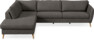 County - 2,5-sits soffa med divan vänster - Brun