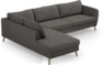 County - 2,5-sits soffa med divan vänster - Brun