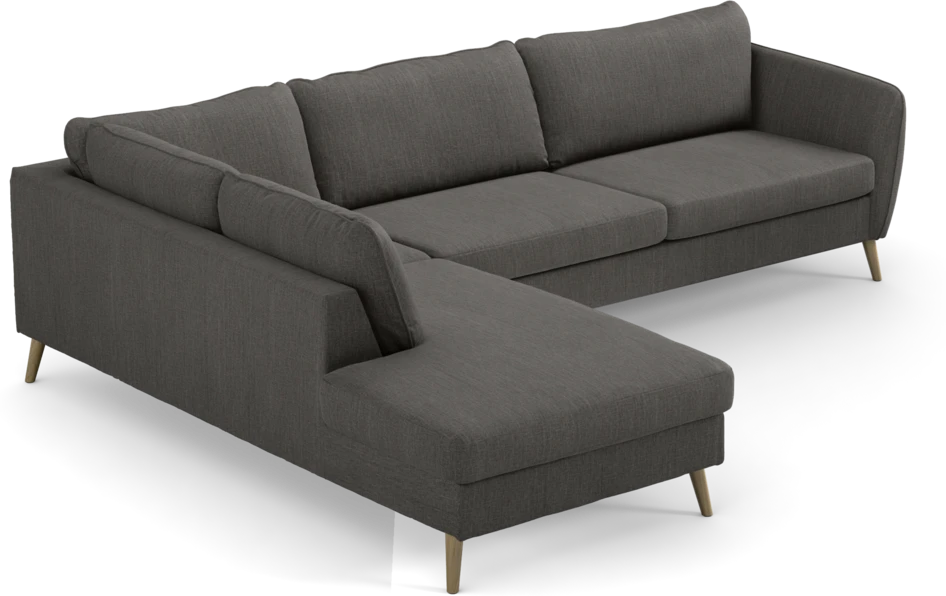 County - 2,5-sits soffa med divan vänster - Brun