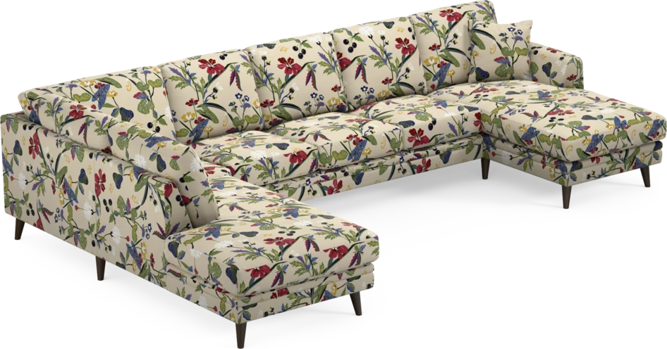 Eden - 3-sits soffa med divan vänster och schäslong höger - Flerfärgad