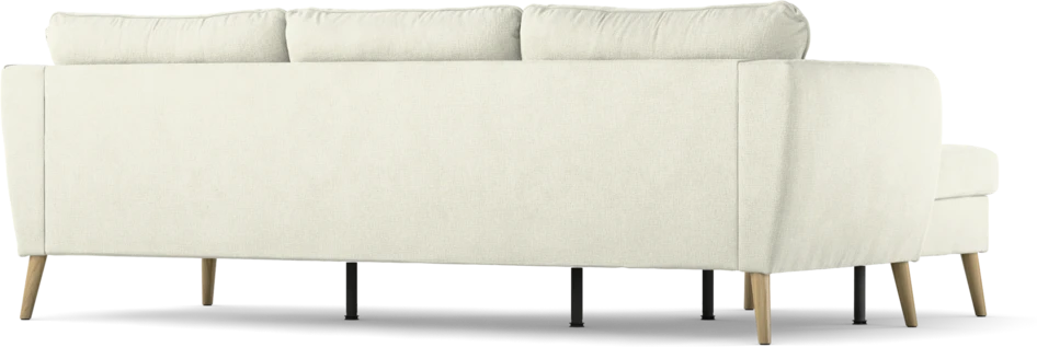County - 3-sits soffa med flyttbar schäslong - Vit