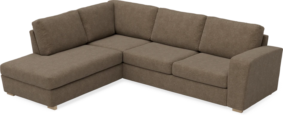 Friday - 2,5-sits soffa med divan vänster - Brun