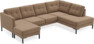 Rio - 3-sits soffa med schäslong vänster och divan höger - Beige