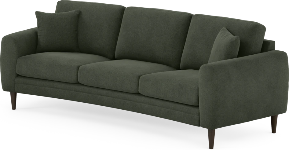 Eden - 3-sits soffa svängd - Grön