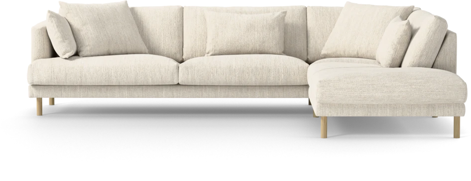 Harper - 3-sits soffa med divan höger - Vit