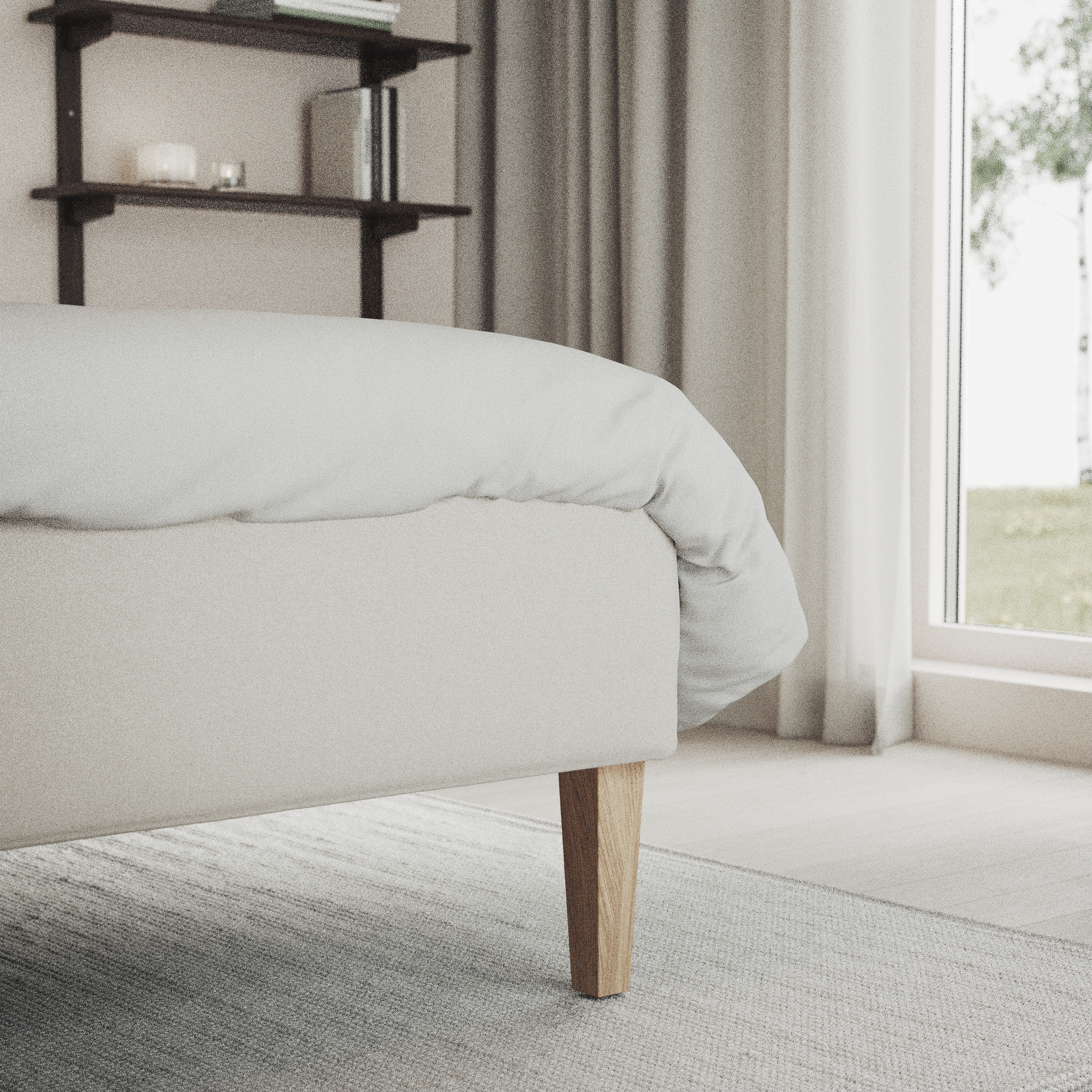 Delux Exclusive - Kontinentalsäng, enkelsäng 120 cm med bäddmadrass och sängben - inspiration