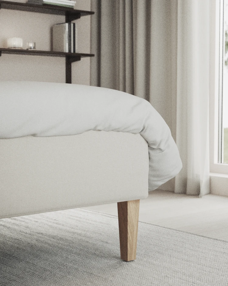 Delux Exclusive - Kontinentalsäng, enkelsäng 120 cm med bäddmadrass och sängben - inspiration