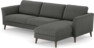 Bridge - 3-sits soffa med schäslong höger - Grå