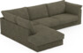 Cherrie Klädsel -  3-sits soffa med divan vänster - Grön