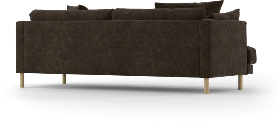 Harper - 3-sits soffa, hel dyna - Brun