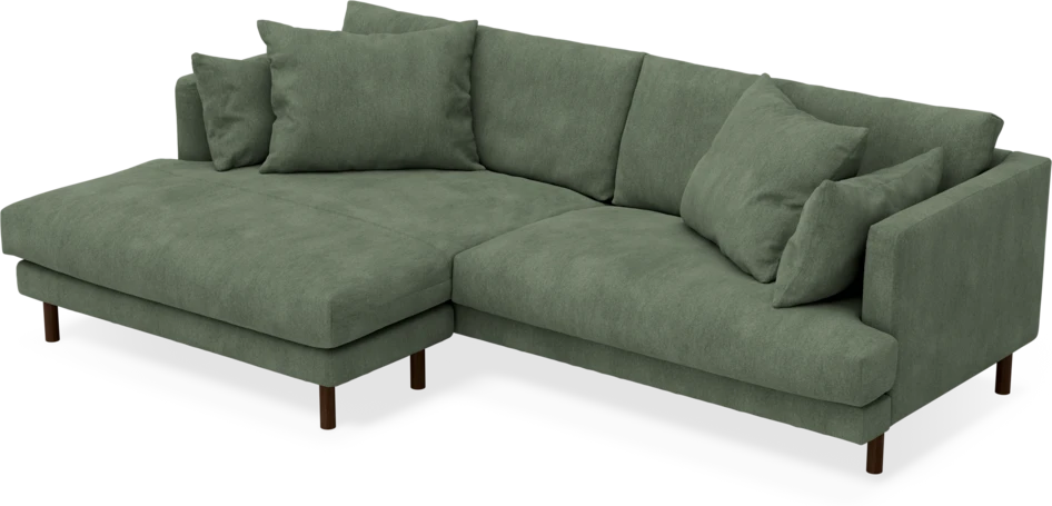 Harper - 4-sits med schäslong XL vänster - Grön