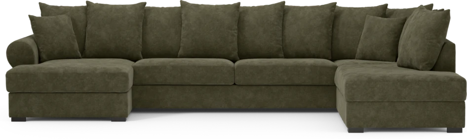Town - 3-sits soffa med divan höger och schäslong vänster - Grön