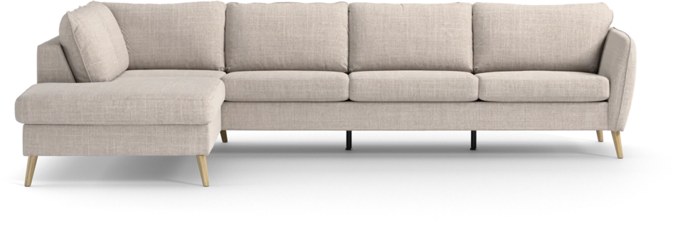 County - 3-sits soffa med divan vänster - Beige