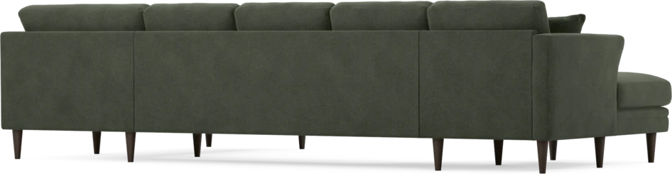 Eden - 3-sits soffa med schäslong vänster och divan höger - Grön