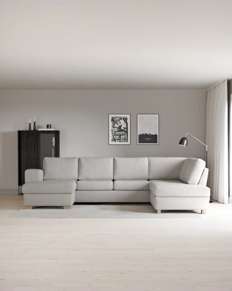 Friday - 3-sits soffa med schäslong vänster och divan höger - inspiration