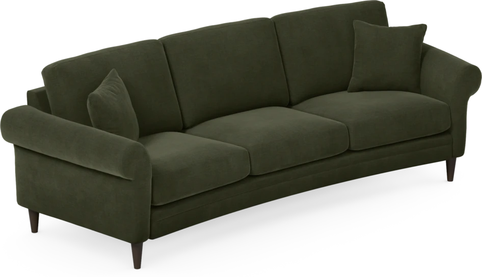 Eden - 3-sits soffa svängd - Grön