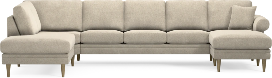 Eden - 3-sits soffa med divan vänster och schäslong höger - Beige
