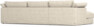 Cherrie Klädsel -  3-sits soffa med schäslong vänster - Beige