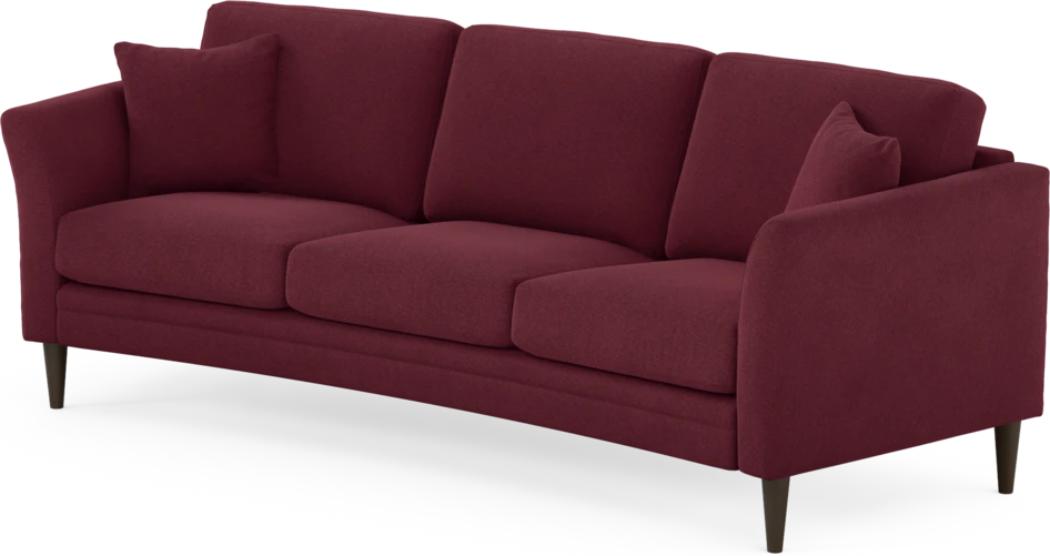 Eden - 3-sits soffa svängd - Röd