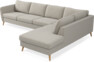 County - 3-sits soffa med divan höger - Beige