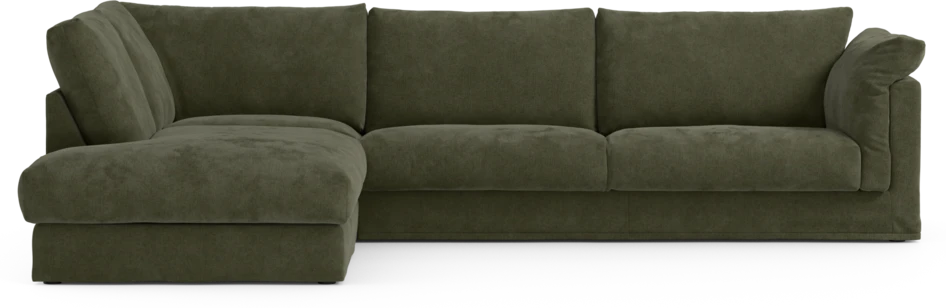 Cherrie Klädsel - Klädsel till 3-sits soffa med divan vänster - Grön