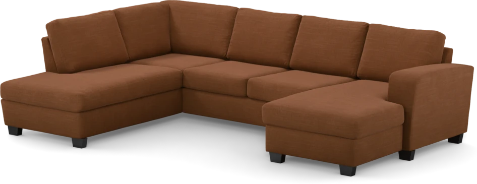 Friday - 3-sits soffa med divan vänster och schäslong höger - Orange