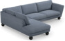 Madison - 3-sits soffa med divan vänster - Blå
