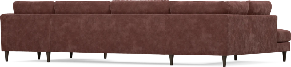Bridge - 3-sits soffa med divan vänster och schäslong höger - Röd