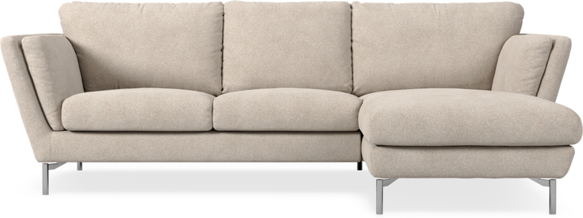 Madison Lux - 2-sits soffa med schäslong höger - Vit