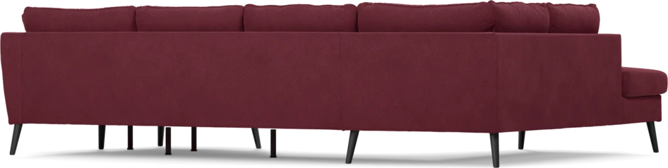 County - 3-sits soffa med divan vänster och schäslong höger - Röd