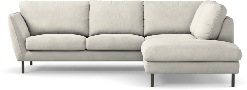 Madison Lux - 2-sits soffa med divan höger - Vit