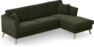 Eden - 2,5-sits soffa med schäslong - Grön