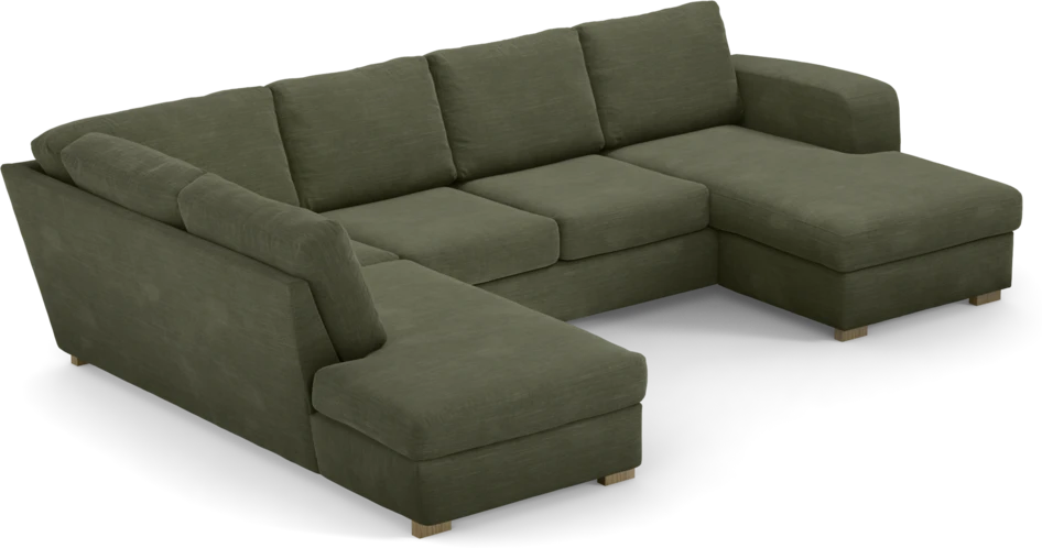 Friday - 3-sits soffa med divan vänster och schäslong höger - Grön
