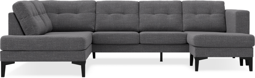 Rio - 3-sits soffa med divan vänster och schäslong höger - Grå