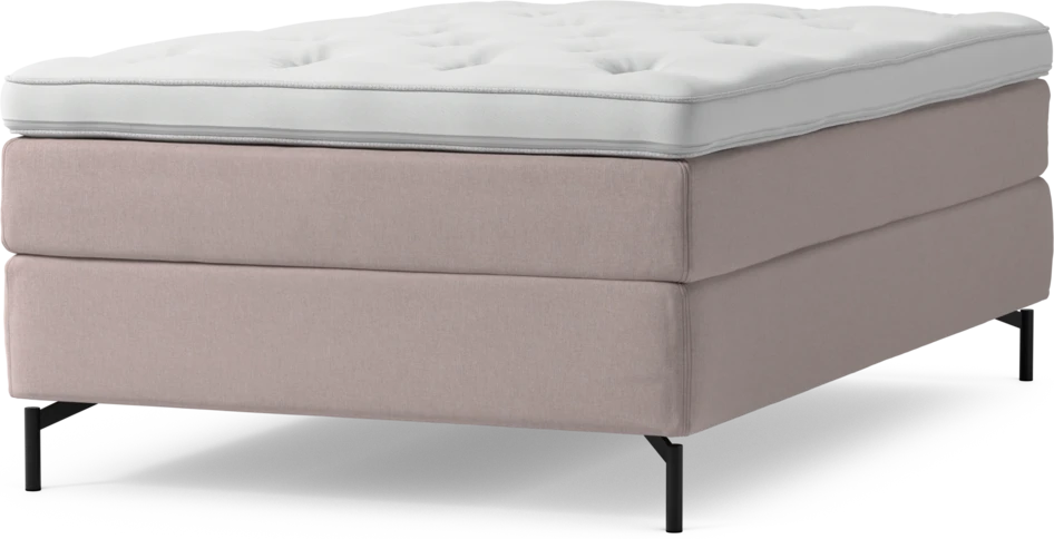 Delux Sense - Kontinentalsäng, enkelsäng 120 cm med bäddmadrass och sängben